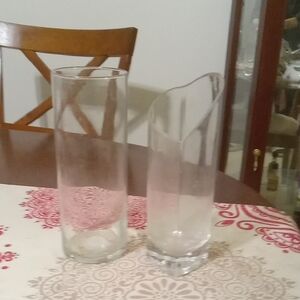 Elegant Clear Glass Vase Set